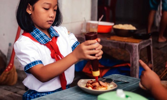 sarapan sebelum sekolah
